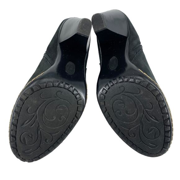 EURO Soft by SOFFT Sz 9 Serafina Black Ankle Boots Heel Side Zip Leather Comfy - Picture 12 of 16